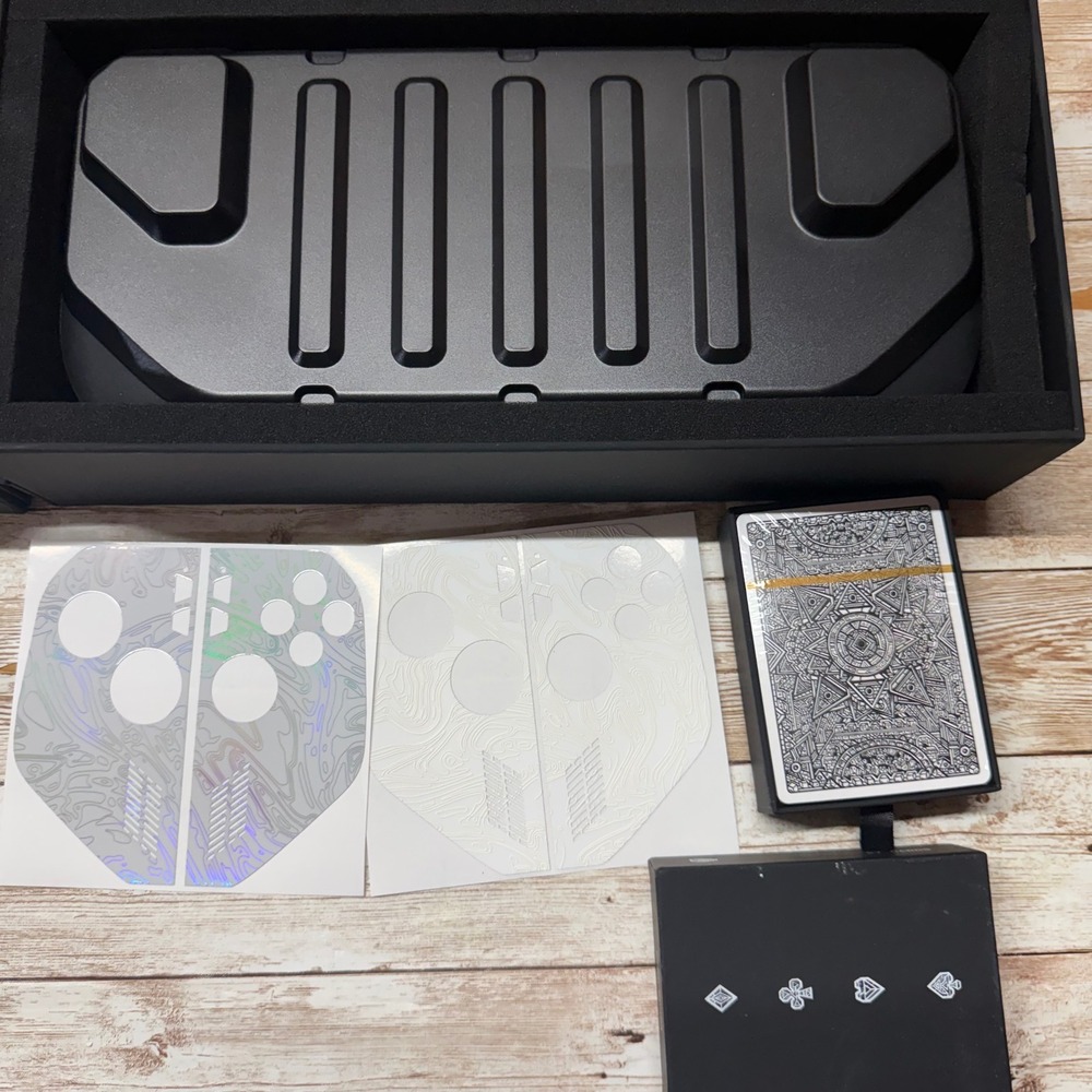 dbrand Killswitch Travel Kit ROG Ally X New Open Box Skin White Holographic Card